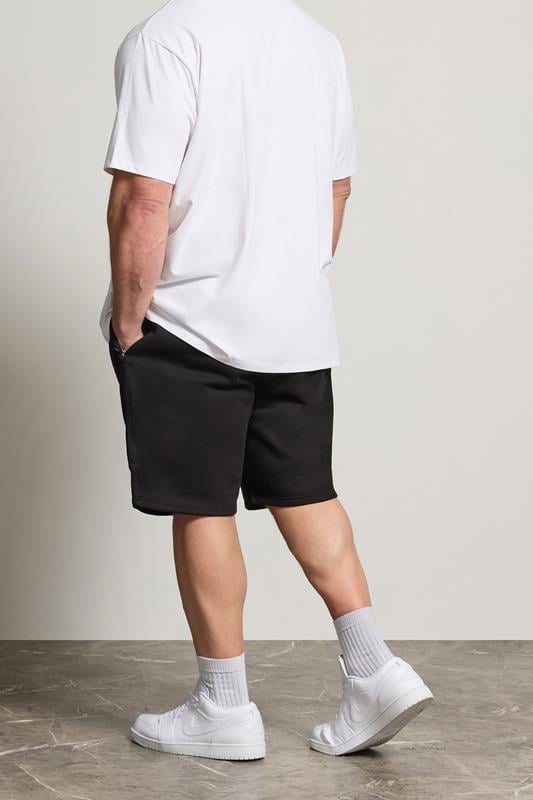 BadRhino Big & Tall Black Zip Pocket Jogger Shorts | BadRhino 2