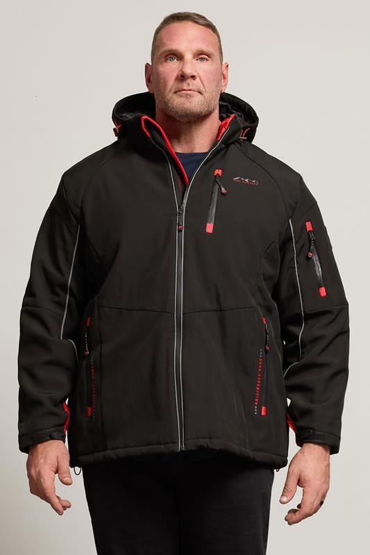 Men's  D555 Big & Tall Black Padded Soft Shell Jacket