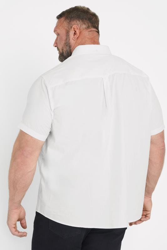 BadRhino Big & Tall 2 PACK White Short Sleeve Poplin Shirts | BadRhino 3