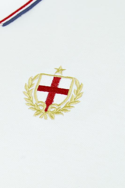 BadRhino Big & Tall White England Embroided Polo Shirt | BadRhino 10