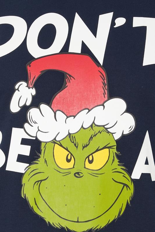BadRhino Big & Tall Navy Blue Grinch Christmas Graphic T-Shirt | BadRhino 7
