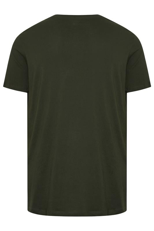 JACK & JONES Big & Tall 3 Pack Green, Navy Blue & Black Logo T-Shirts | BadRhino 3