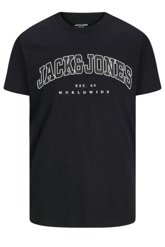 JACK & JONES Big & Tall Black Varsity T-Shirt 2