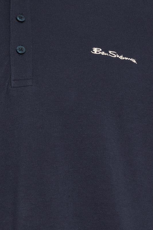 BEN SHERMAN Big & Tall Navy Signature Pique Polo Shirt | BadRhino 2