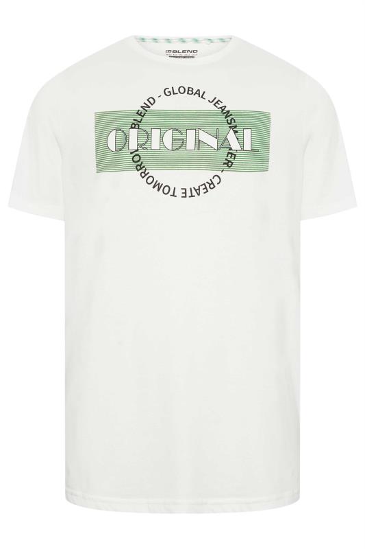 BLEND Big & Tall White 'Original' Printed T-Shirt | BadRhino 2