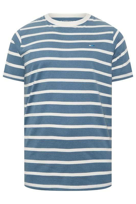 BadRhino Big & Tall Blue Extra Long Stripe T-Shirt | BadRhino 5
