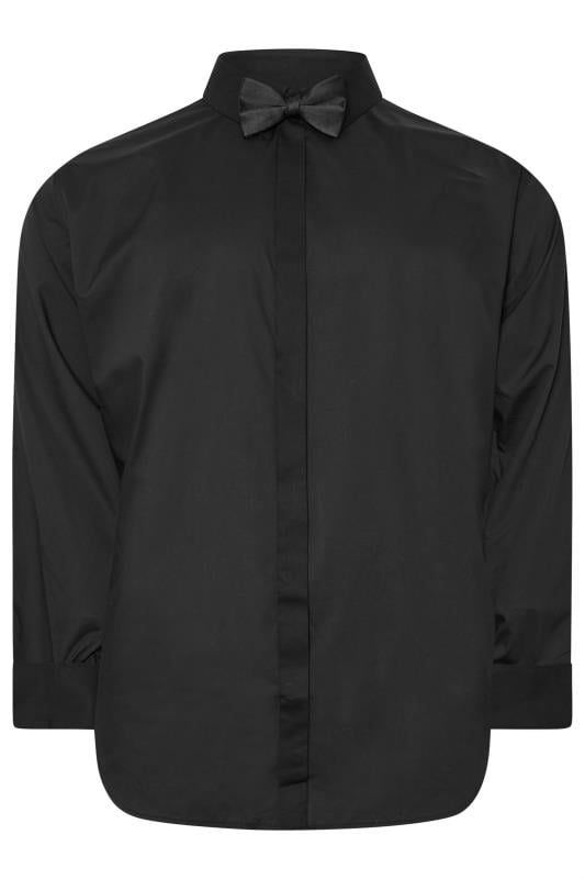 BadRhino Big & Tall Black Long Sleeve Formal Shirt | BadRhino 3