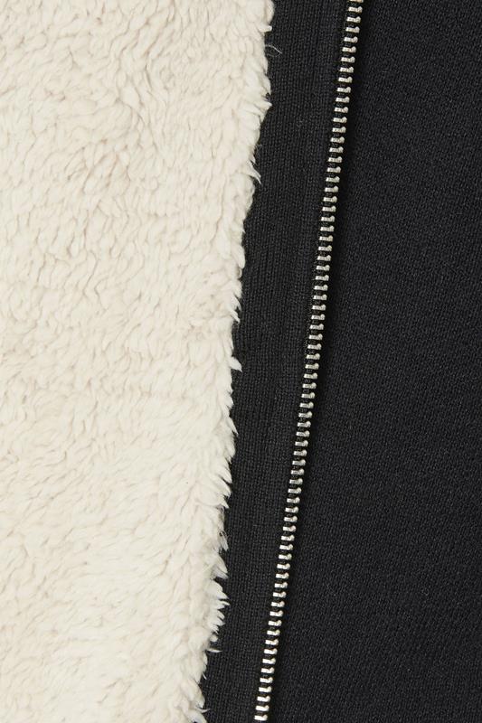 BadRhino Big & Tall Black Knitted Borg Zip Up | BadRhino 8