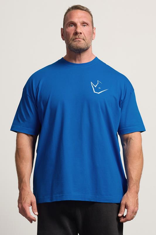  IronRhino Big & Tall Cobalt Blue Old English Logo T-Shirt