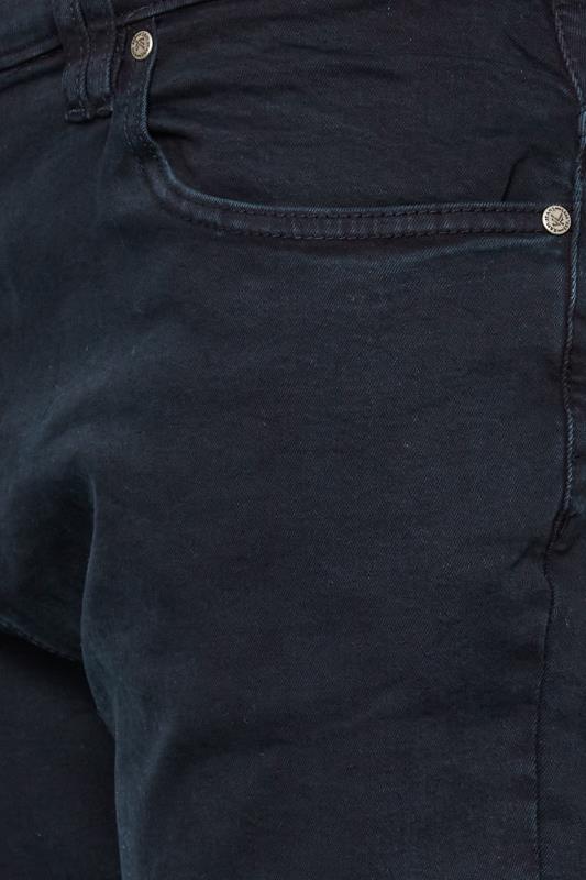 KAM Big & Tall Blue Black Embossed Jeans | BadRhino 3