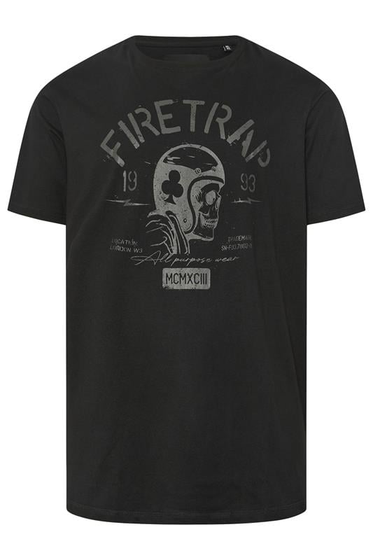 Men's  FIRETRAP Big & Tall Black Forged Iron Print T-Shirt