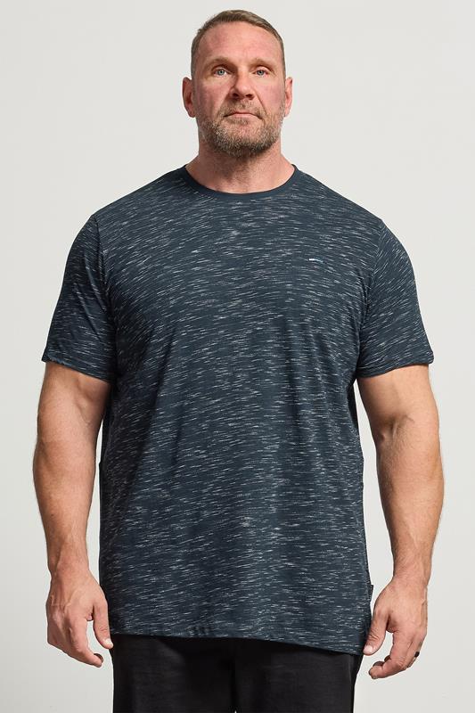 BadRhino Big & Tall Navy Blue Injected Slub T-Shirt | BadRhino 2