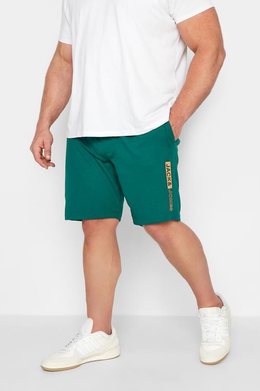 Men's  JACK & JONES Big & Tall Green Logo Jogger Shorts