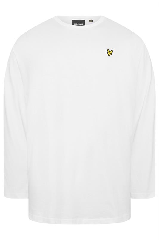 LYLE & SCOTT Big & Tall White Long Sleeve T-Shirt | BadRhino 2
