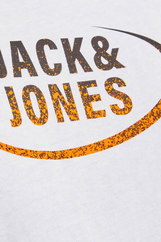 JACK & JONES Big & Tall White Logo Graphic Short Sleeve T-Shirt | BadRhino 2