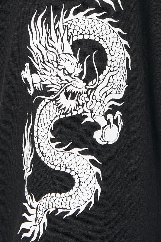 BadRhino Big & Tall Black Long Sleeve Dragon Graphic T-shirt | BadRhino 3