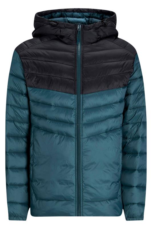 JACK & JONES Big & Tall Forest Green Puffer Jacket | BadRhino 1