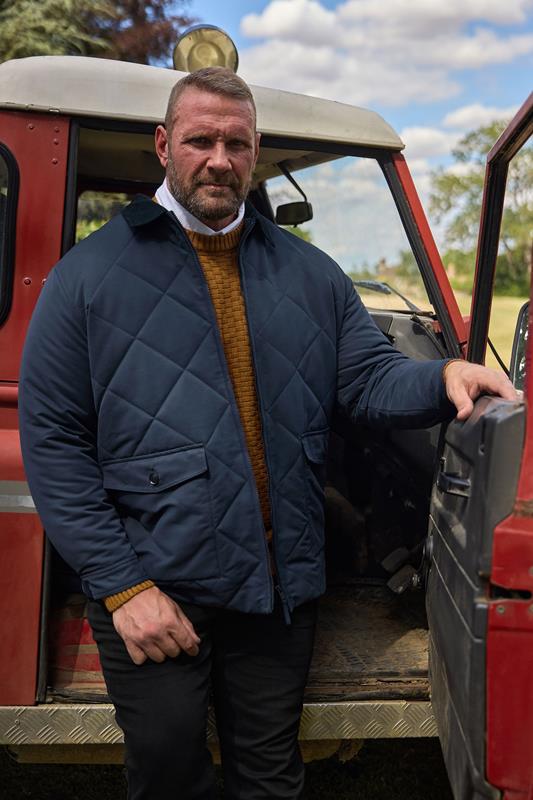 Men's  BadRhino Big & Tall Navy Blue Quilted Jacket