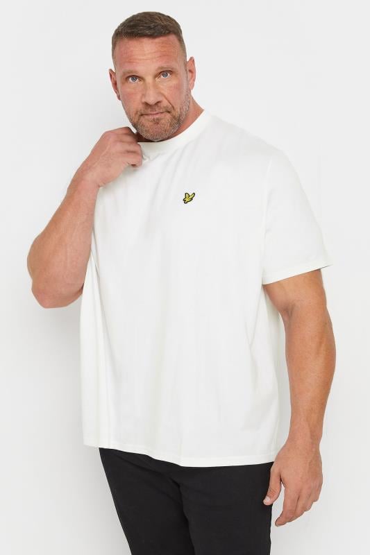 LYLE & SCOTT Big & Tall White Tartan Heritage Graphic T-Shirt | BadRhino 1