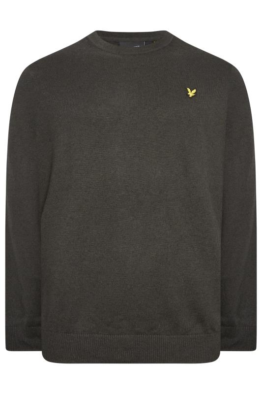 LYLE & SCOTT Big & Tall Grey Knitted Jumper | BadRhino 3