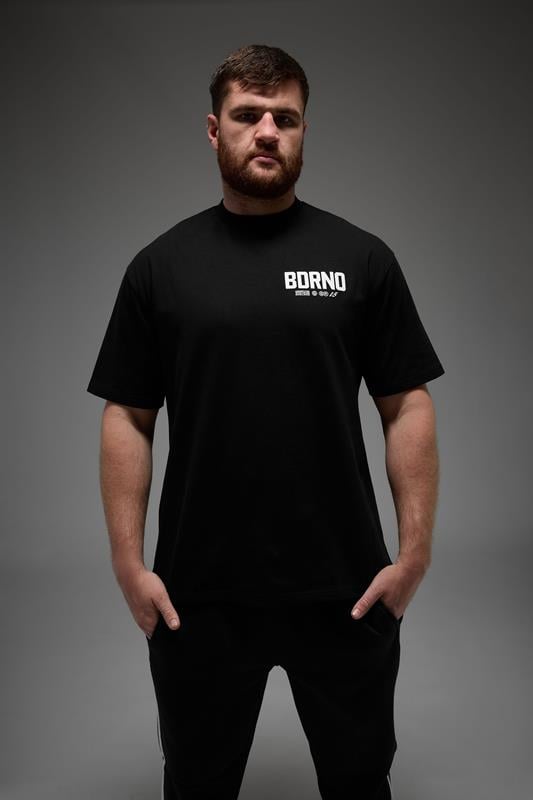 BDRNO Premium Big & Tall Black Logo T-Shirt | BadRhino 1