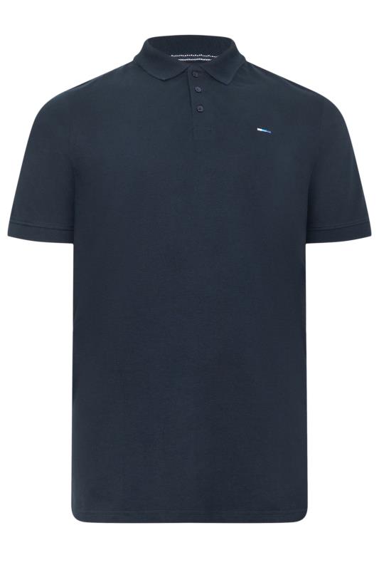 BadRhino Big & Tall Navy Blue Extra Long Core Polo Shirt | BadRhino 4