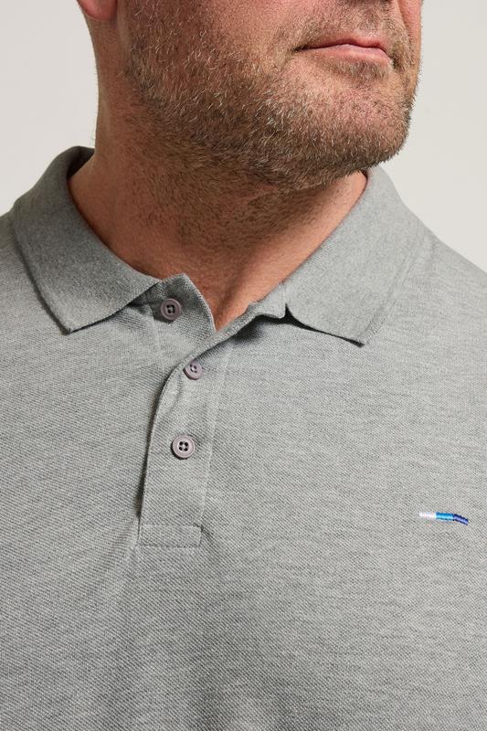 BadRhino Grey Marl Essential Polo Shirt | BadRhino 5