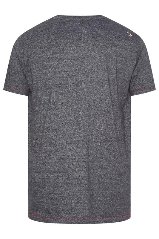 D555 Big & Tall Burgundy Grey Skull Drip Graphic Print T-Shirt | BadRhino 5