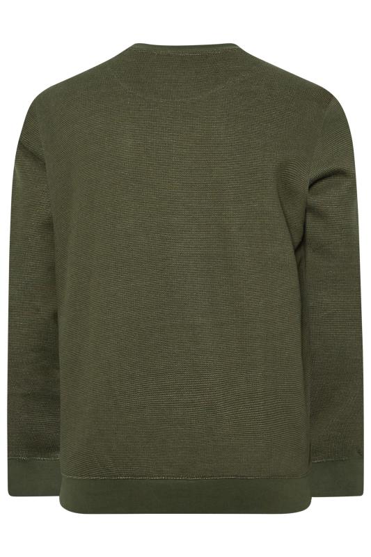 BLEND Big & Tall Khaki Ribbed Sweatshirt | BadRhino 4