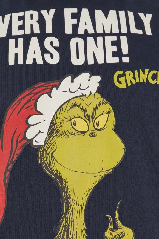 BadRhino Big & Tall Navy Blue Grinch Graphic Christmas T-Shirt | BadRhino 2