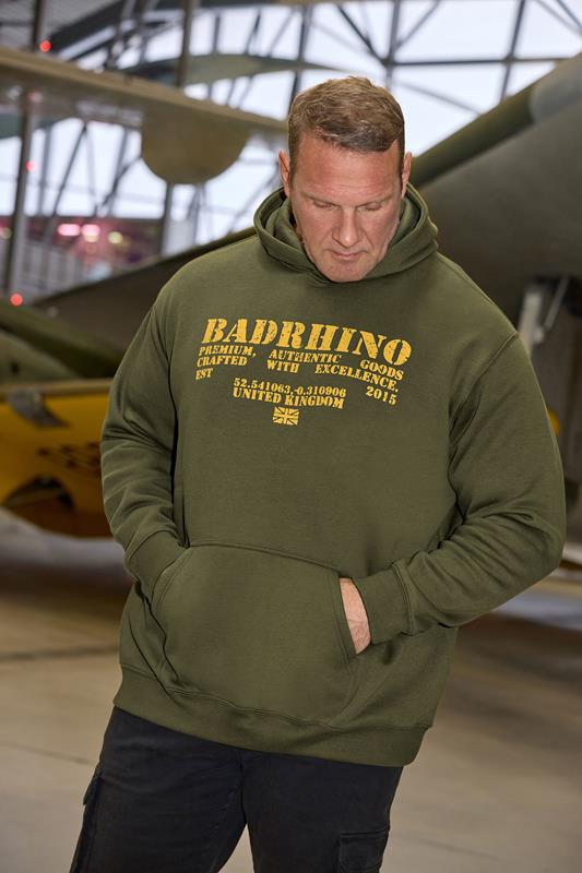 Men's  BadRhino Big & Tall Khaki Green Military Print Hoodie