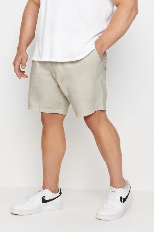 BadRhino Big & Tall Stone Brown Linen Shorts | BadRhino 2