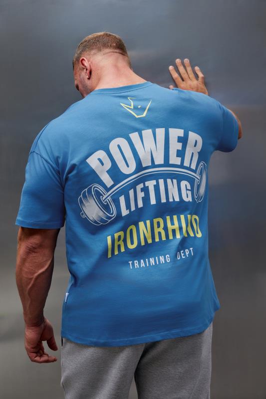 IronRhino Big & Tall Blue 'Power Lifting' T-Shirt | BadRhino 1