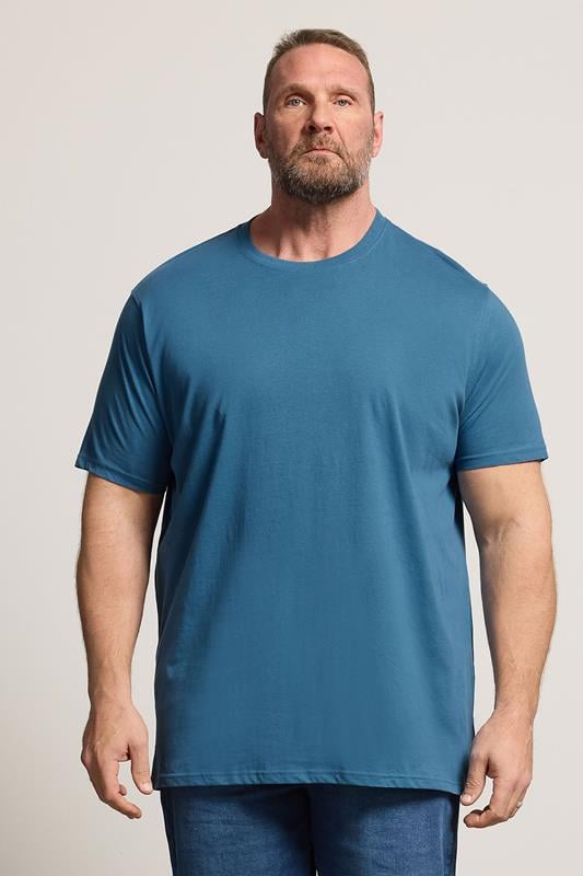 D555 Big & Tall Teal Blue Core T-Shirt | BadRhino 1