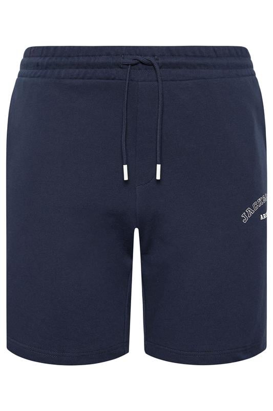 JACK & JONES Big & Tall Navy Blazer Blue Jogger Sweat Shorts | BadRhino 2