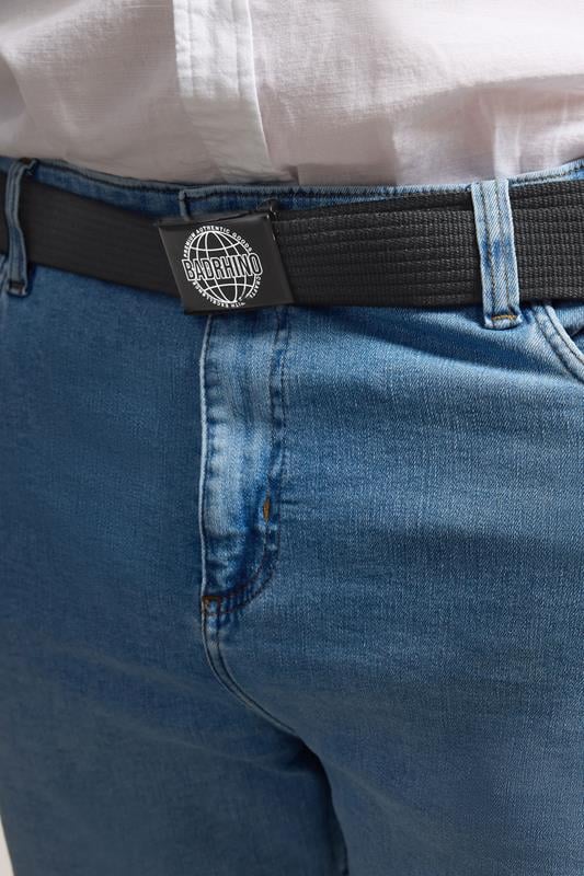  BadRhino Big & Tall Black Ribbed Webbing Belt
