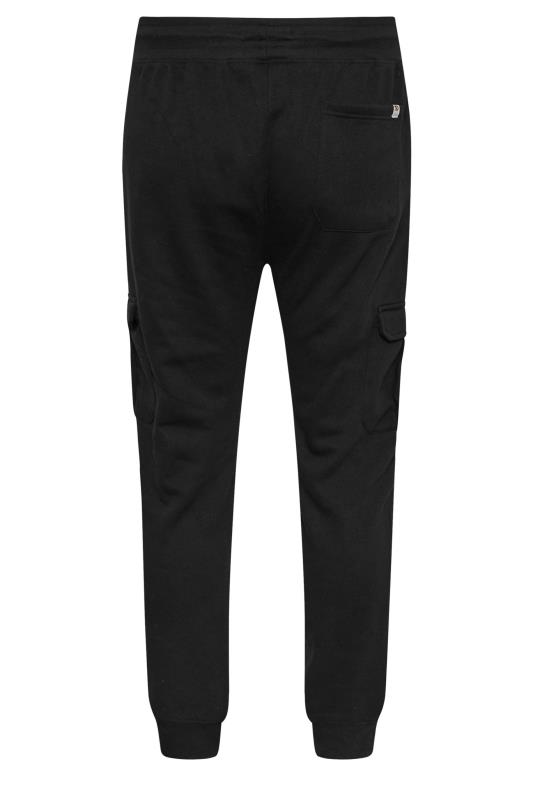 D555 Big & Tall Black Cargo Pocket Joggers | BadRhino 6