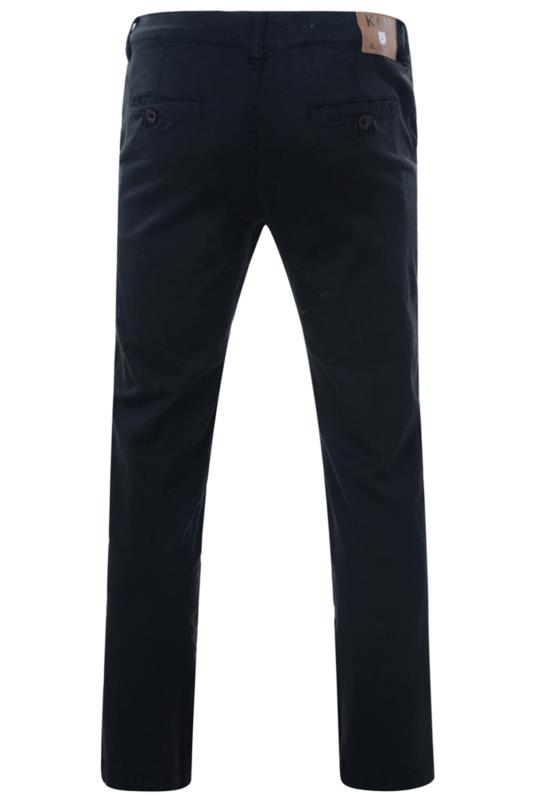 KAM Navy Blue Chino Trousers | BadRhino 4