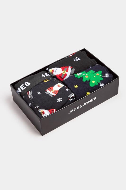 JACK & JONES Black Boxers & Socks 'HoHoHo' Gift Box | BadRhino 5