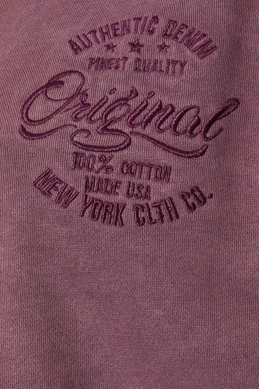 KAM Big & Tall Purple Acid Wash Zip Through Hoodie | BadRhino 3