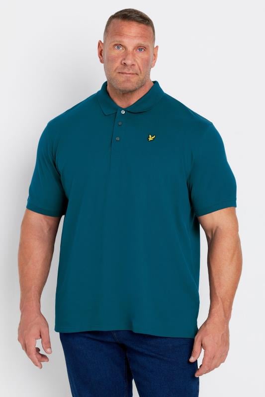 LYLE & SCOTT Teal Blue Logo Polo Shirt | BadRhino 1