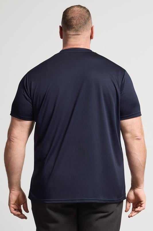 IronRhino Big & Tall Navy Blue Branded Performance T-Shirt | BadRhino 3