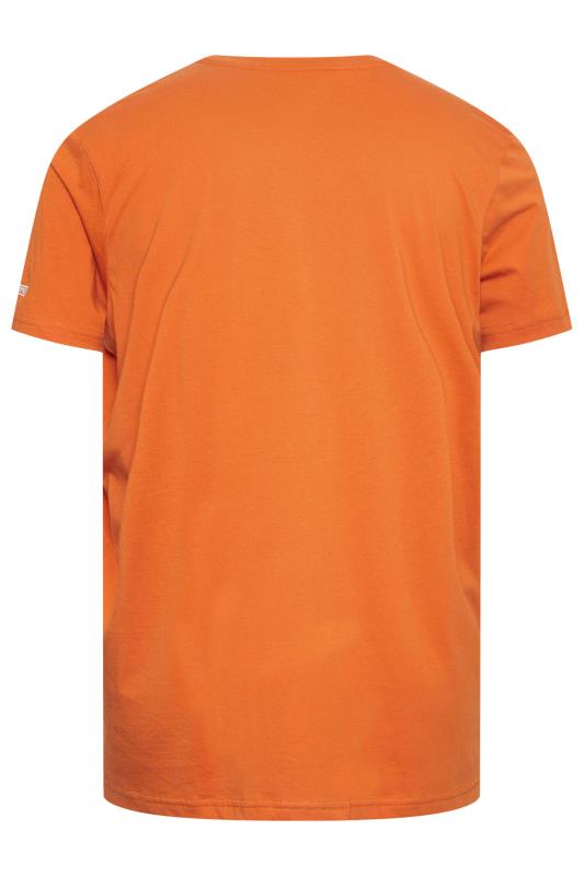 LAMBRETTA Big & Tall Orange Stripe T-Shirt | BadRhino 4