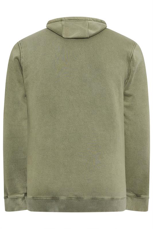BadRhino Big & Tall Green Sun Bleached Hoodie | BadRhino 3