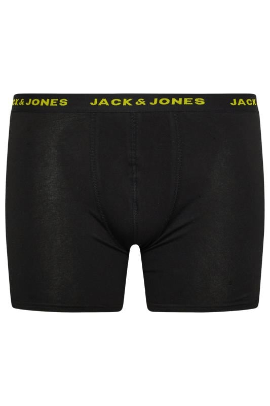 JACK & JONES Big & Tall 5 PACK Black Branded Trunks | BadRhino 5