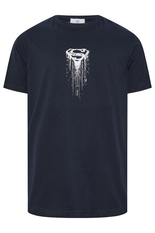 Men's  BadRhino Big & Tall Navy Blue Superman Graphic Print T-Shirt