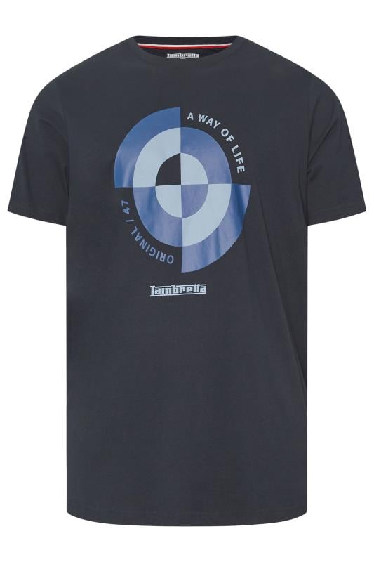 Men's  LAMBRETTA Big & Tall Navy Blue Target Quadrant T-Shirt