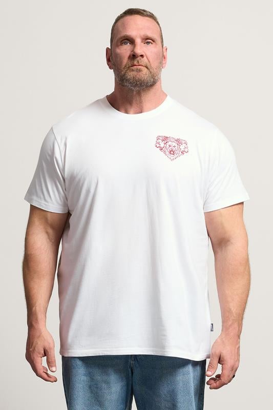  BadRhino Big & Tall White England T-Shirt