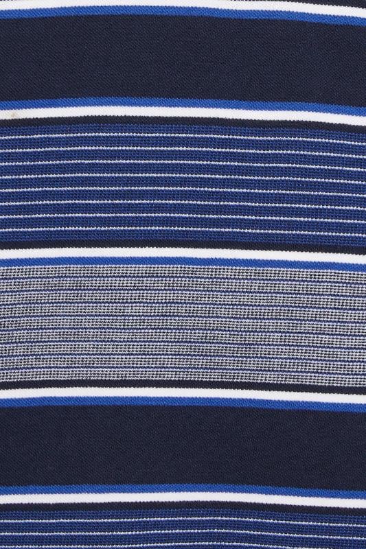 BadRhino Big & Tall Blue Multi Stripe Polo Shirt | BadRhino 3