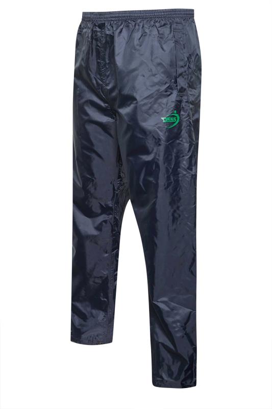 D555 Big & Tall Navy Blue Pack Away Waterproof Trousers | BadRhino 5